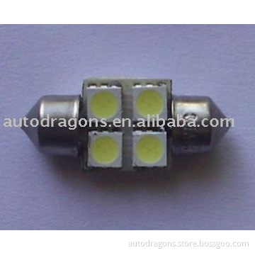 New! SMT Festoon,10*31mm,4LEDs,SMD led lamp, car festoon LED light,car led lighting